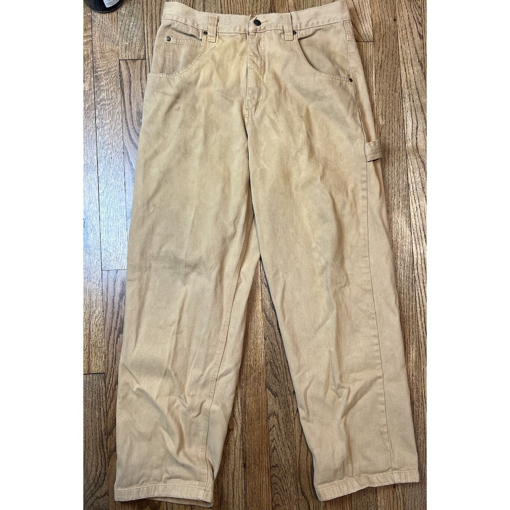 Vintage Loco Street Gear Carpenter Jeans Y2K Baggy Loose Fit Hip Hop Sz 34x31